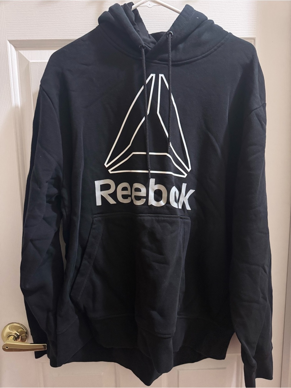 Reebok Black Hoodie with White Logo